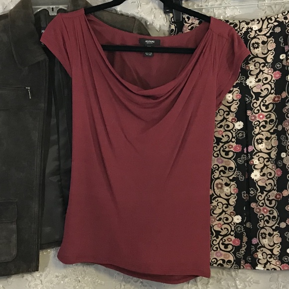 Alfani Tops - Alfani Silk Blend lined Shirt Size Small